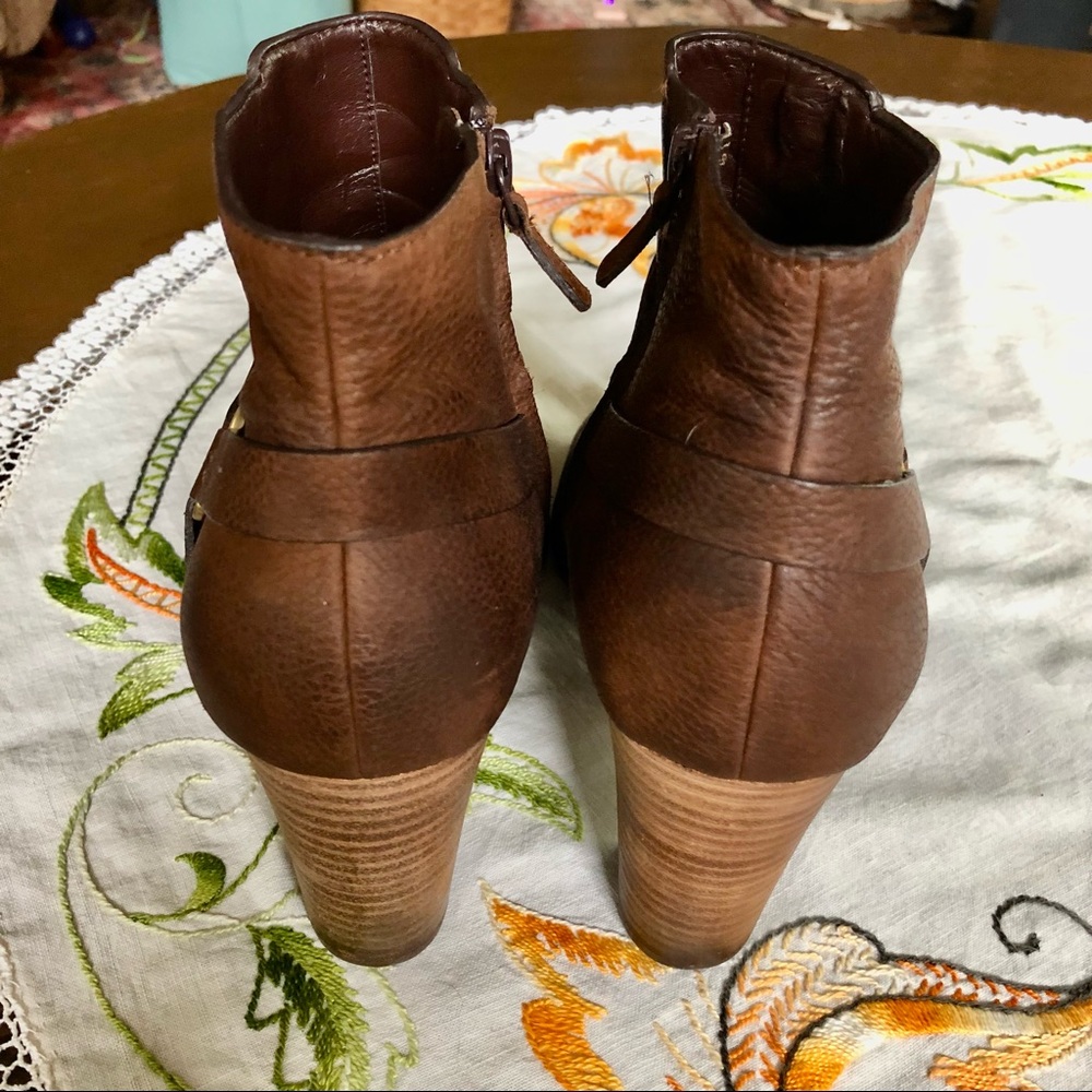 Cole Haan Calista Leather Ankle Boots. Harness Strap.Chocolate Brown. Size 10 - Picture 12 of 12